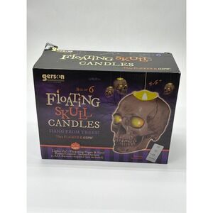 Gerson International Floating Skull Candles Box of 6‎ Remote Control NWT